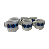 Set of 6 cups in Bavaria porcelain
