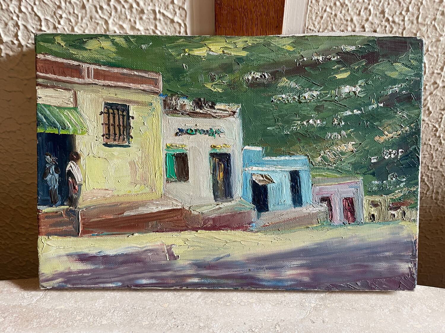 Vintage Sahara Village Painting