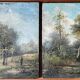 Paintings Pendant HSP "Barbizon Landscapes" signed Marty XIX°