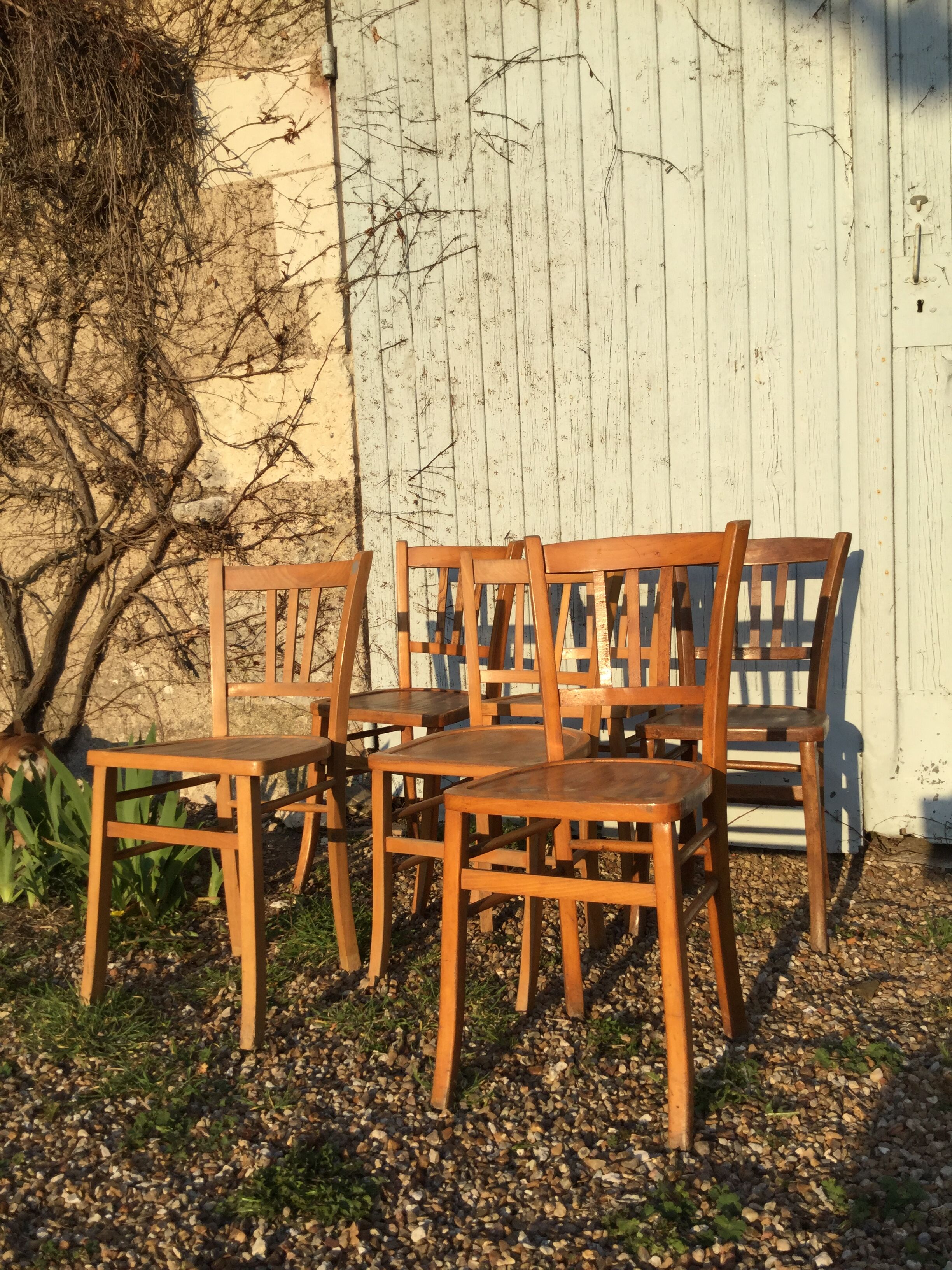 Set de six chaises Bistrot Luterma vintage