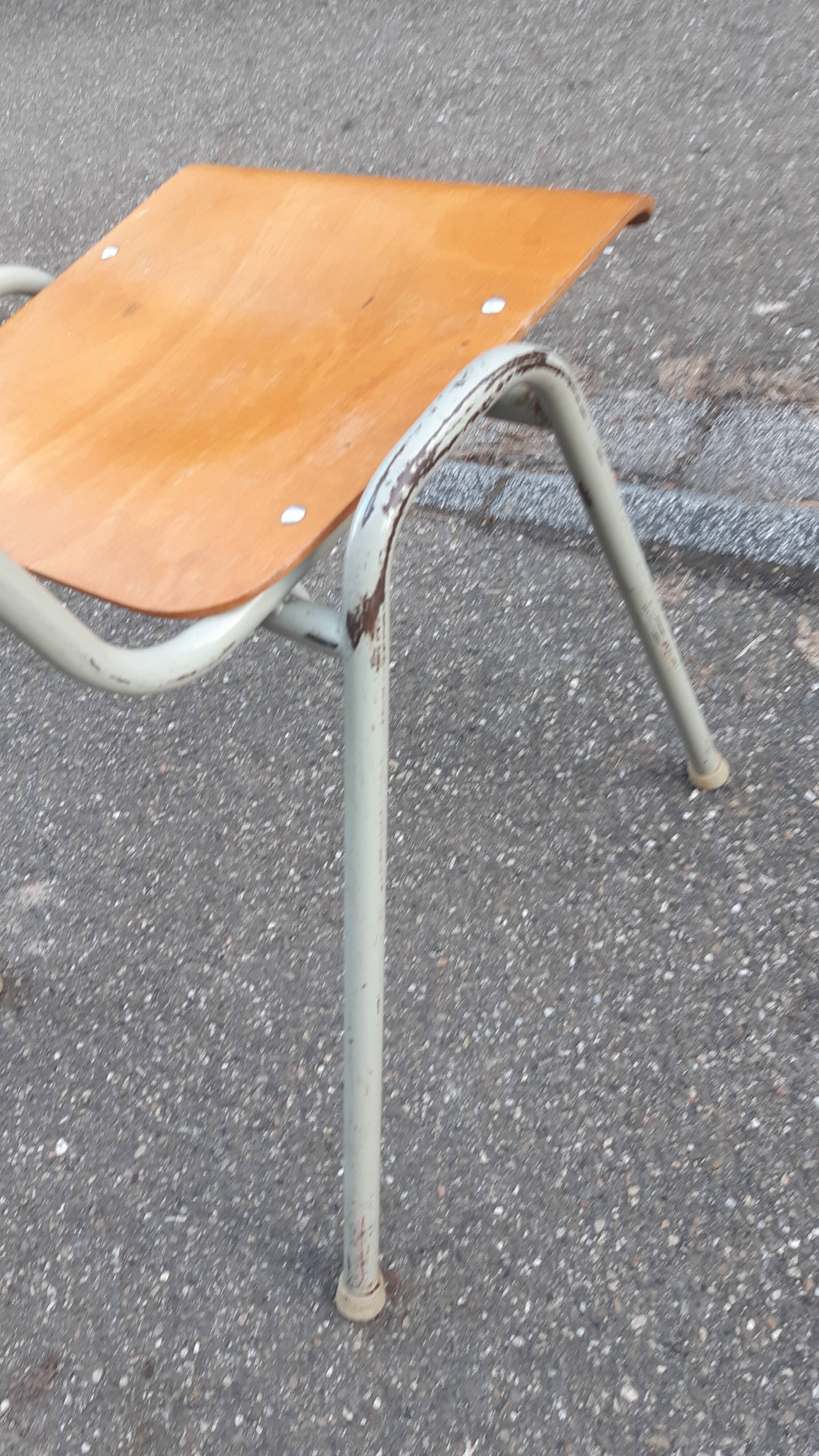 Set of 12 vintage industrial chairs