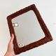 Miroir vintage cadre en osier