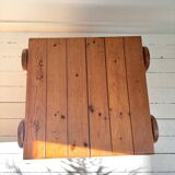Brutalist pine coffee table