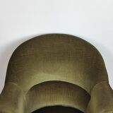 Pair of velvet toad armchairs