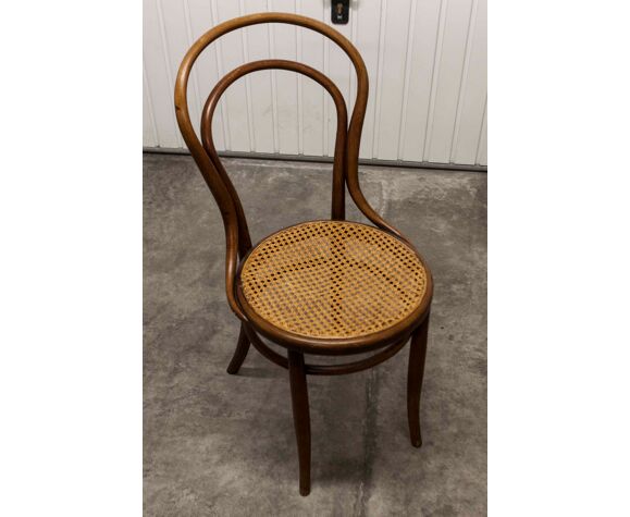 Chaise bistrot bois curved 1900 cannage | Selency