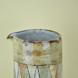 Pitcher and glasses with harlequin decoration, Atelier du Vieux Moulin