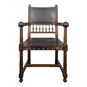 Fauteuil en cuir de style