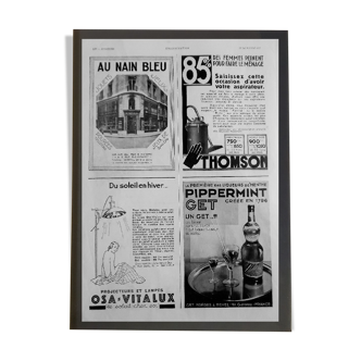 Publicité originale  " Nain Bleu, Thomson, Osa, Pippermint " 1931