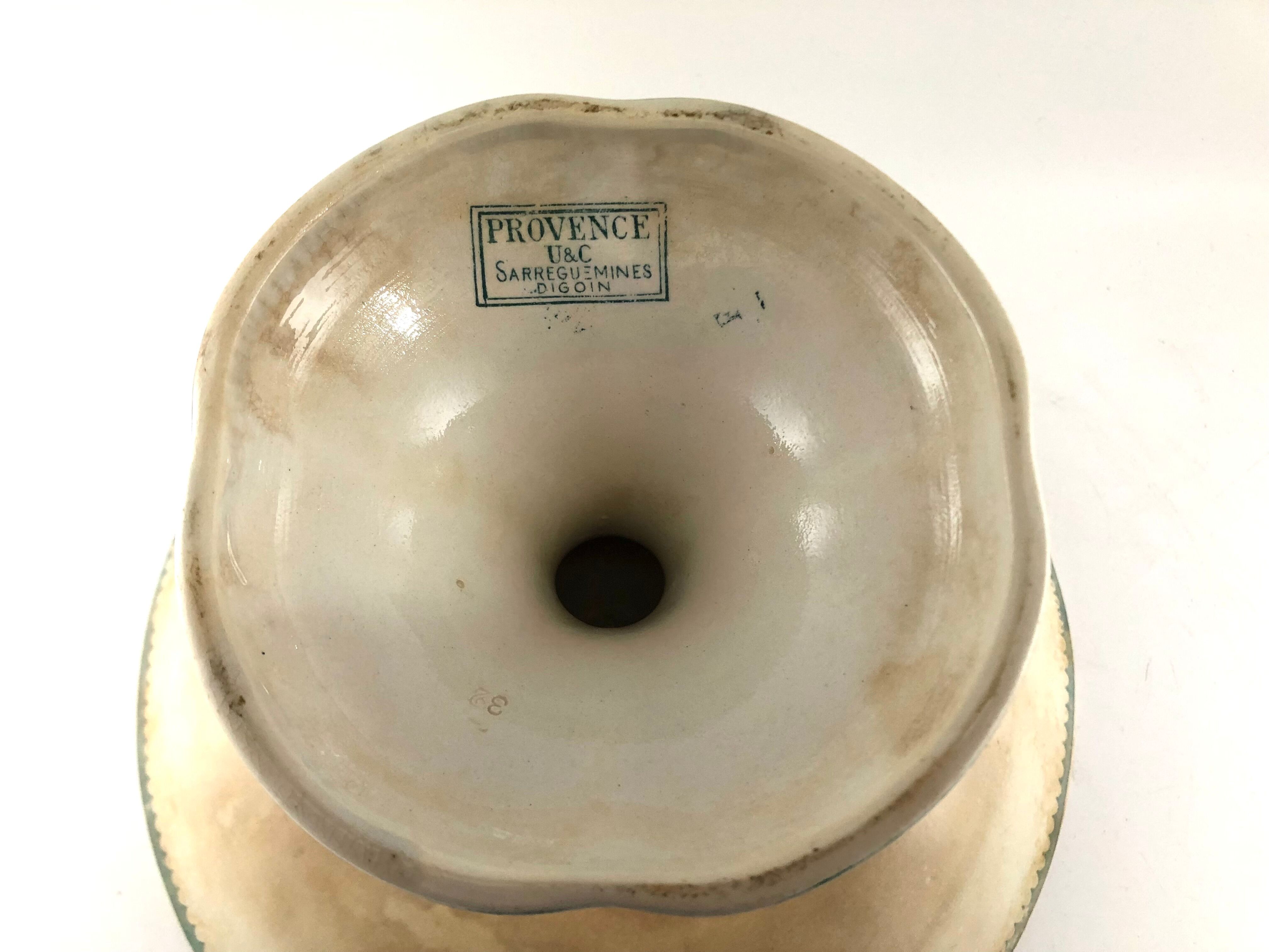 Compotier terre de fer Sarreguemines Digoin modele Provence