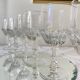 6 verres à pied anciens ciselés verre à vin ou à eau