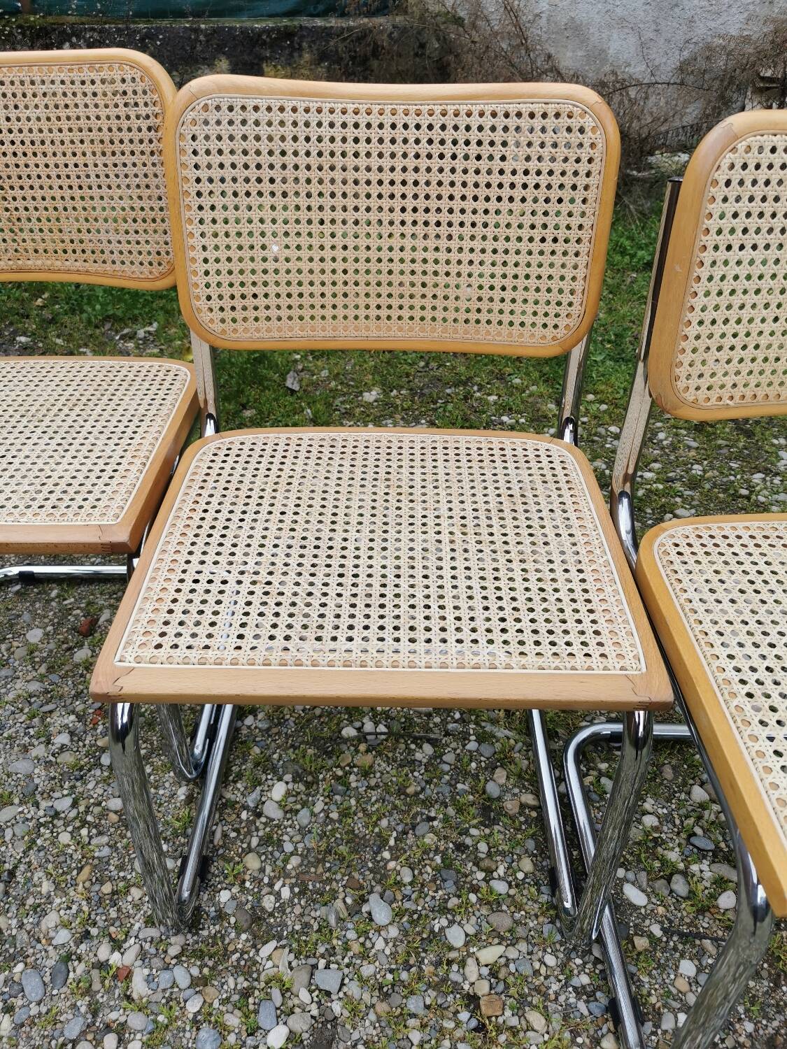 4 new Breuer cane chairs