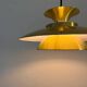 Lampe vintage danoise en or - pendentif multicouche