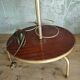 Vintage 70s floor lamp – Bottle rack & wooden coasters