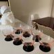 7 vintage Art Deco champagne or dessert coupes