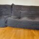 Togo Set by Ligne Roset, 3-seater sofa, corner piece and armchair in grey alcantara.