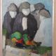 Original mid-century Swedish oil on panel – abstract by Stig Wernheden – vintage & framed – 74 × 54.5 cm (29.1" × 21.5")