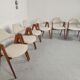 6 "compass" teak chairs by Kai Kristiansen for sva m-bler, 60s