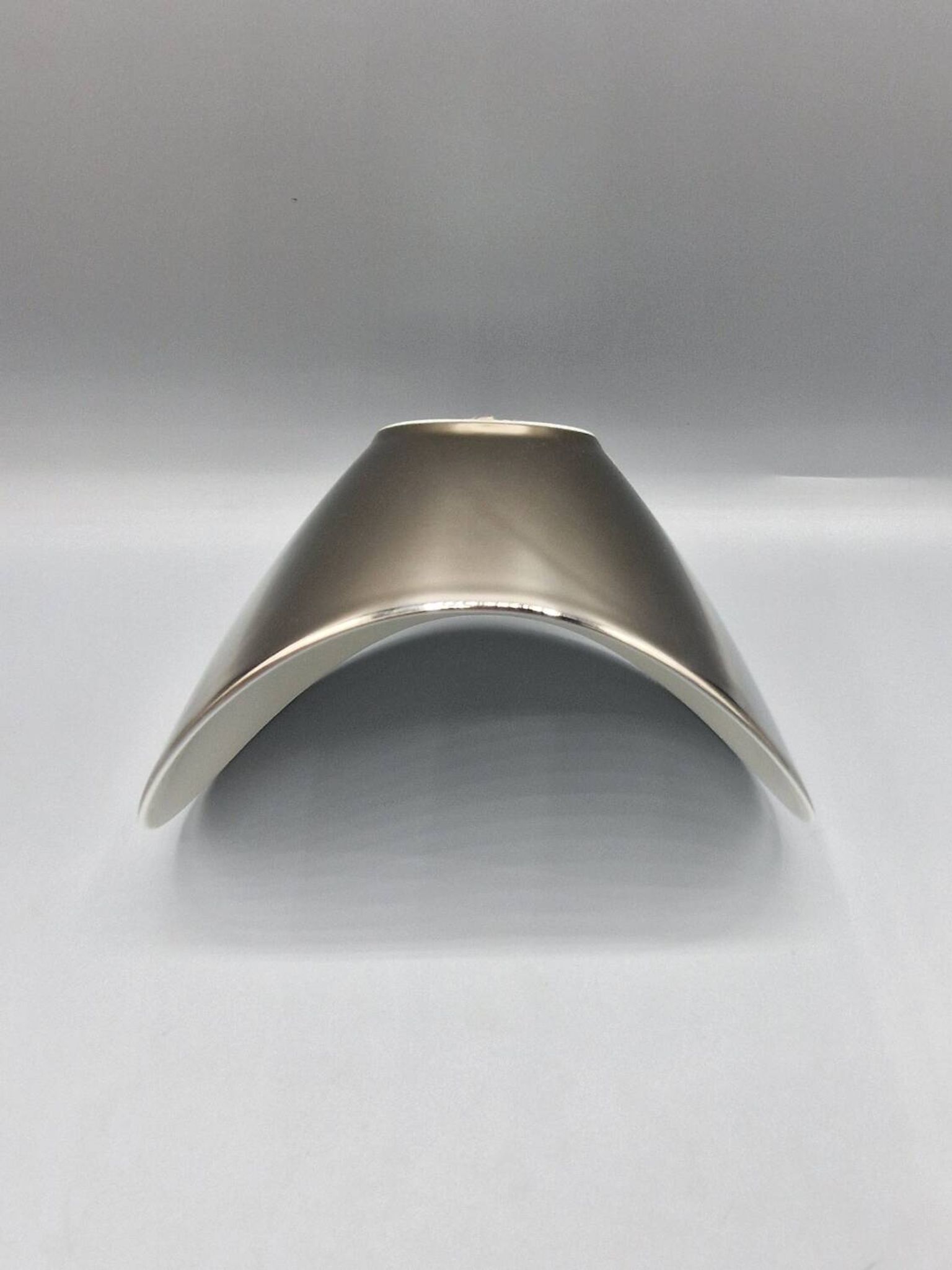 Bol Rosenthal Free Spirit in porcelain with silver metallic glaze.