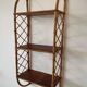 Étagère murale vintage en bambou et bois