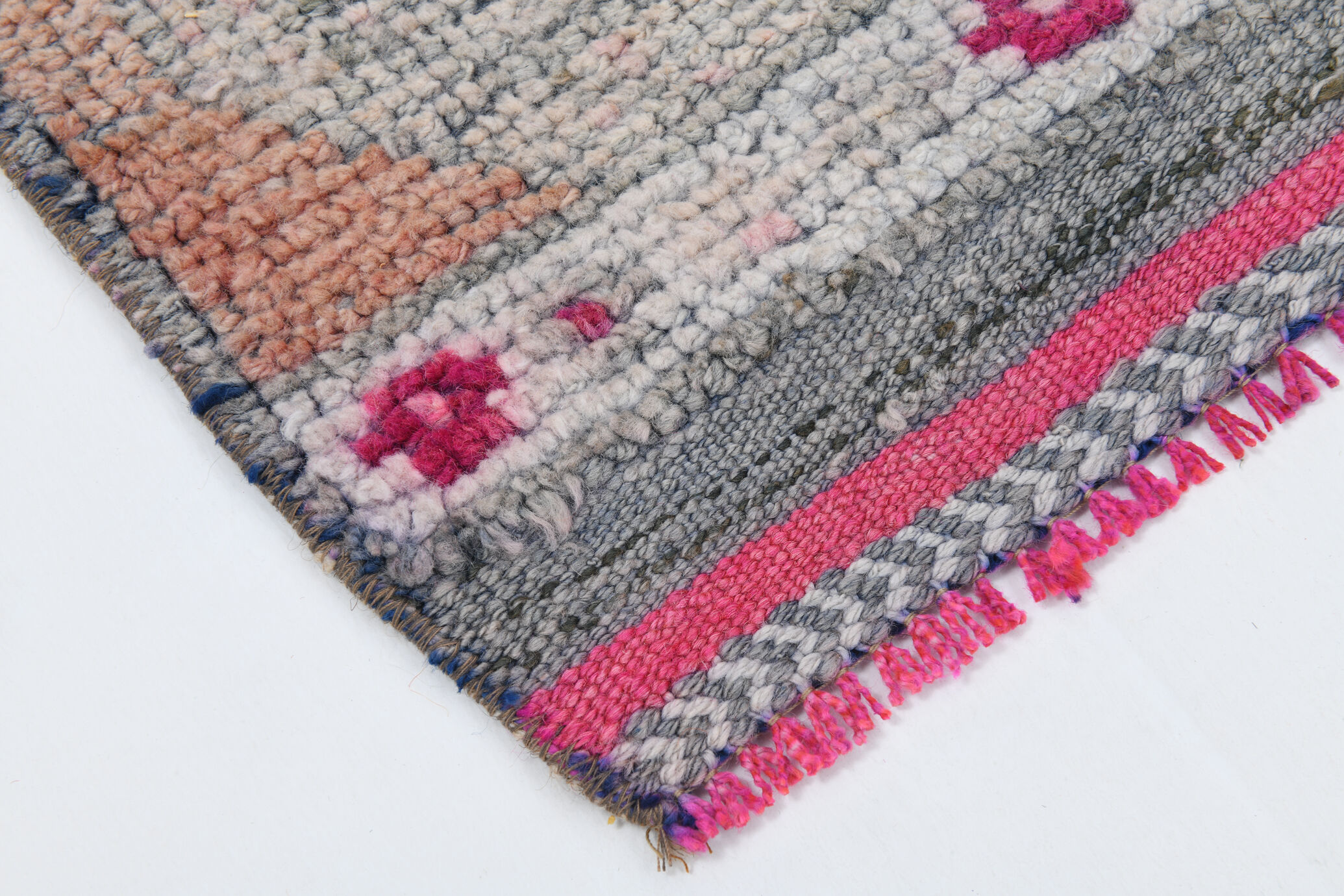 3x10 pastel wool vintage runner rug 309x98cm