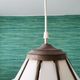 Large Modernist white acrylic hanging light lamp 1970s