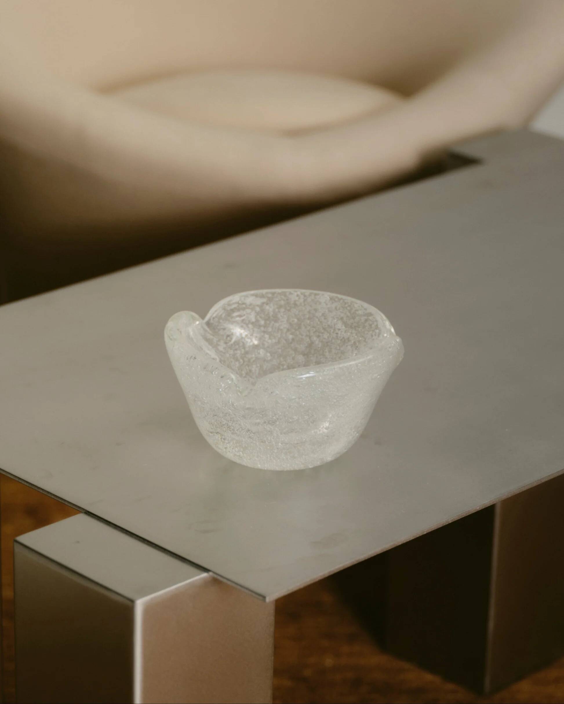 Free-form glass ashtray, 1970s