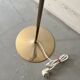 Cluster floor lamp with 3 spherical lamps in gold metal and white glass