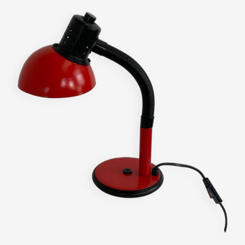 Red aluminor desk lamp from the 70s