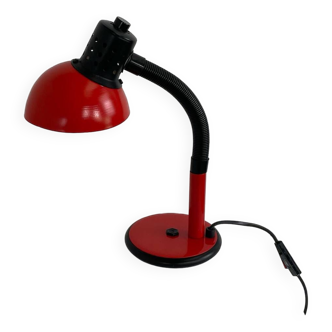 Lampe de bureau rouge aluminor année 70