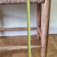 Wooden entrance bench and vintage straw 90 cm