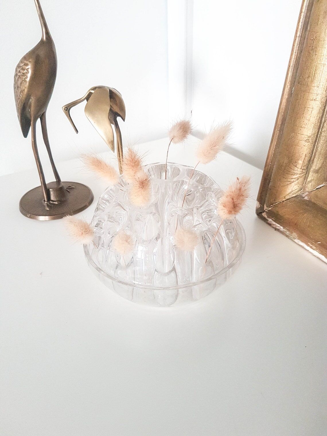 Vintage glass flower pick N4 made in France