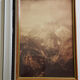 Old silver photo, massif des Ecrins, sepia tones, framed 36 x 25 cm