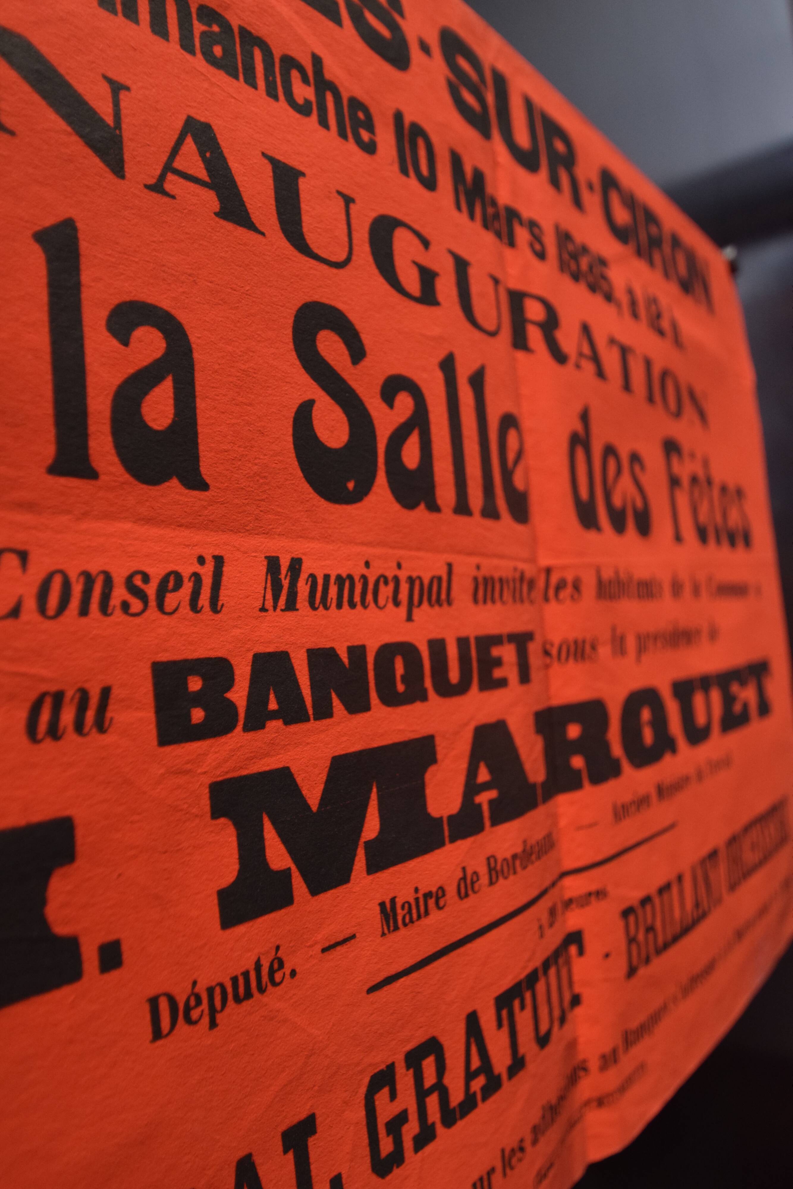 Poster "Inauguration Holiday Hall" - Pujols-sur-Ciron - 1935