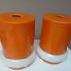 2 Abats-jours en opaline orange et blanche année 70