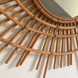 Vintage ortf rattan mirror