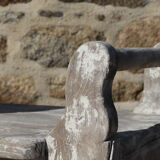 Large bench 19th solid wood patina