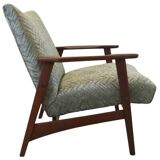 Vintage teak mid century armchair