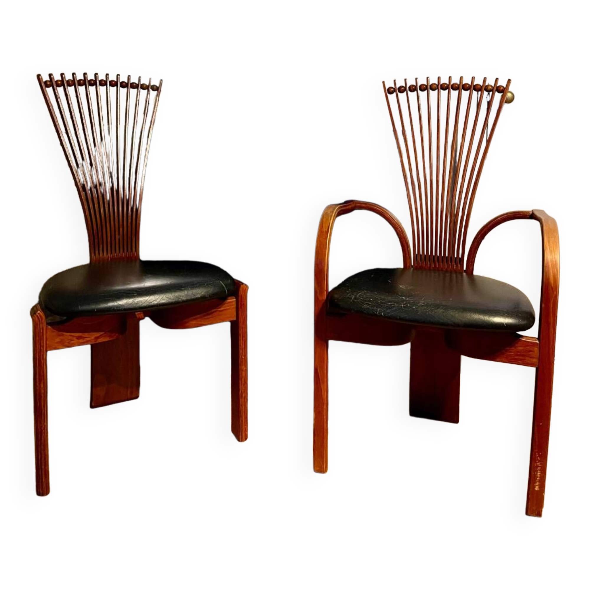 Chair and armchair set by Torstein Nielsen