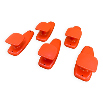 Patère orange plastique vintage Syla