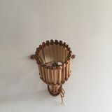 Vintage rattan wall lamp