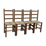 Two-tone straw chairs 1950