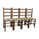 Two-tone straw chairs 1950