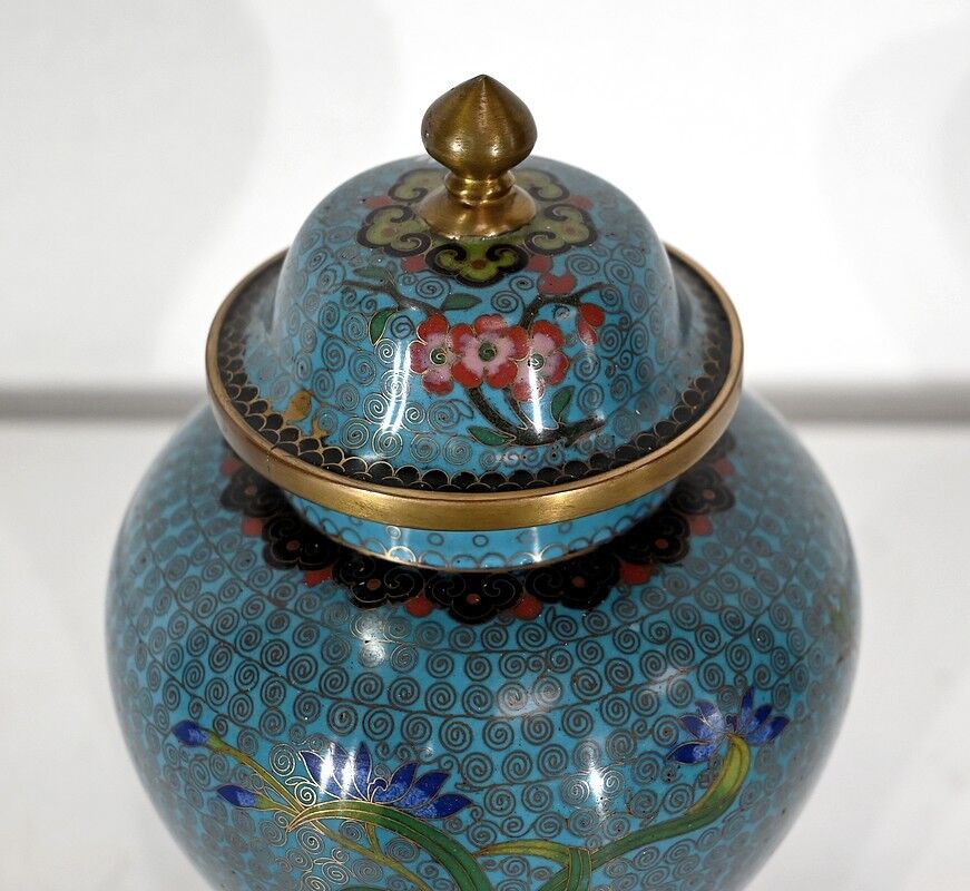 Potiche in cloisonné and bronze enamels, Japan – late nineteenth