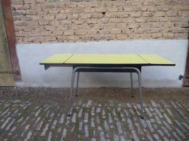 Yellow formica table