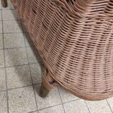 Wicker and rattan armchair