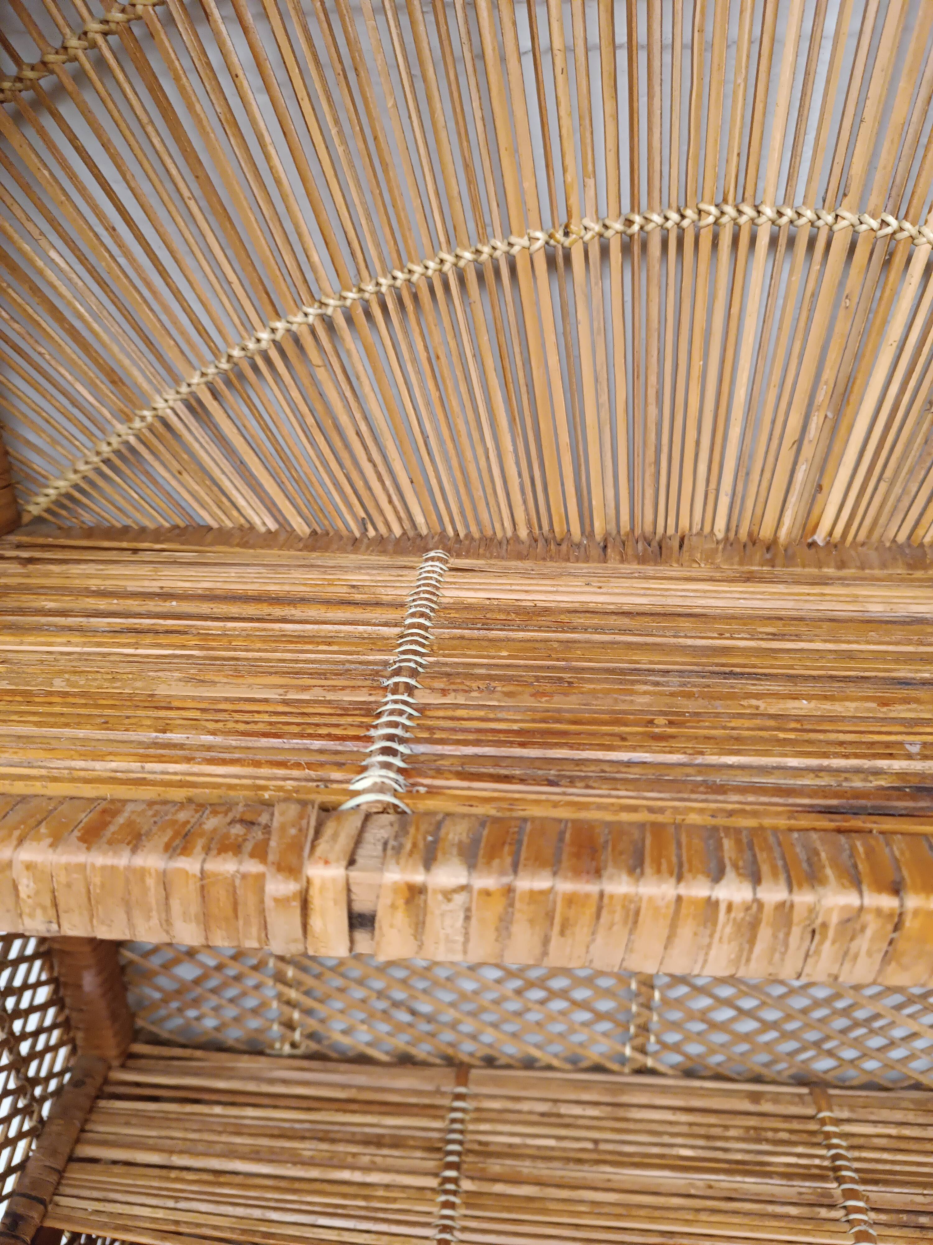 Vintage Rattan Bookcase