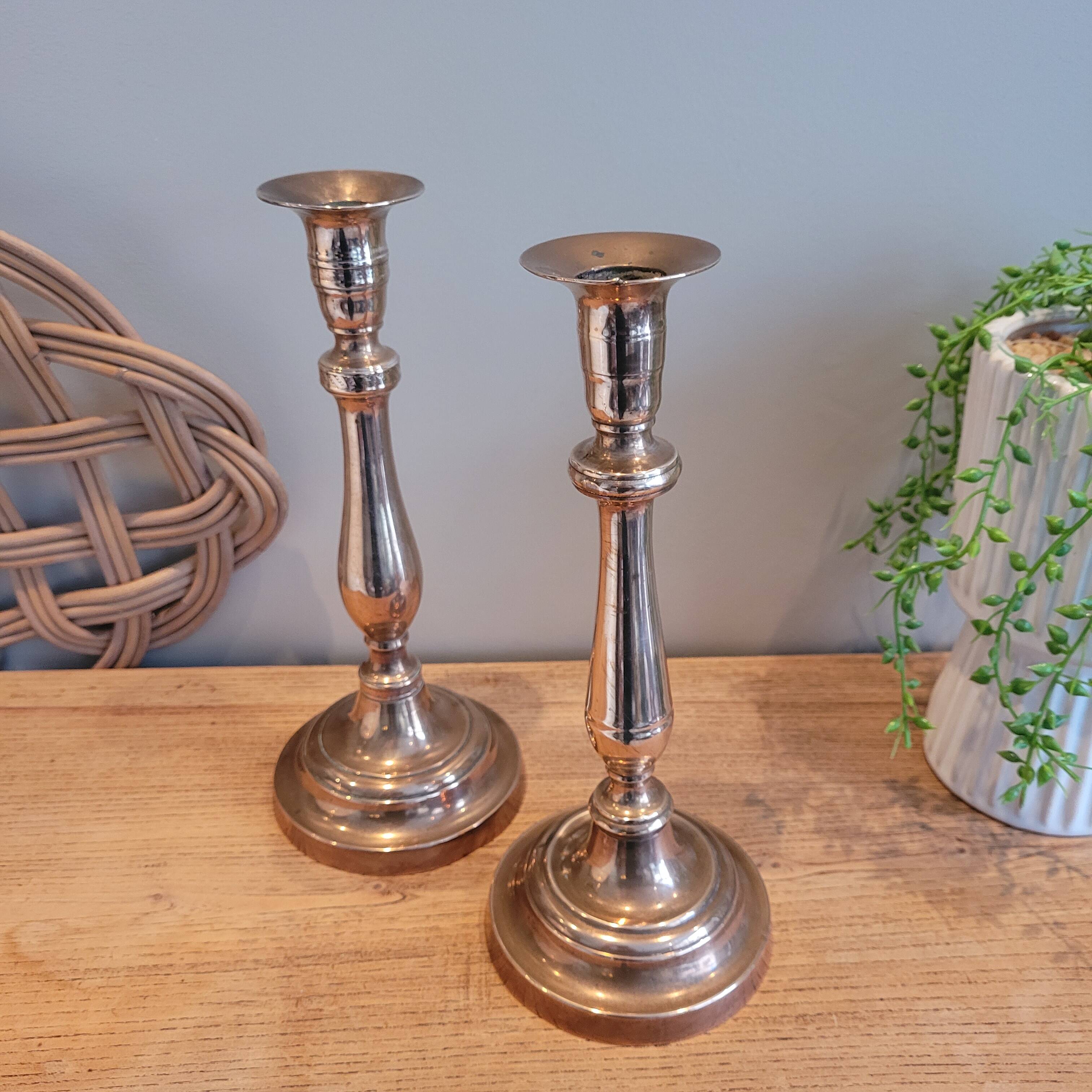 La Redoute x Selency pair of brass candlesticks18