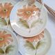 Dessert plates with flowers St Amand