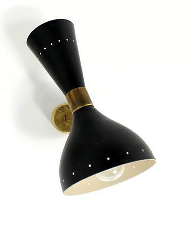 Black moonlight wall lamp