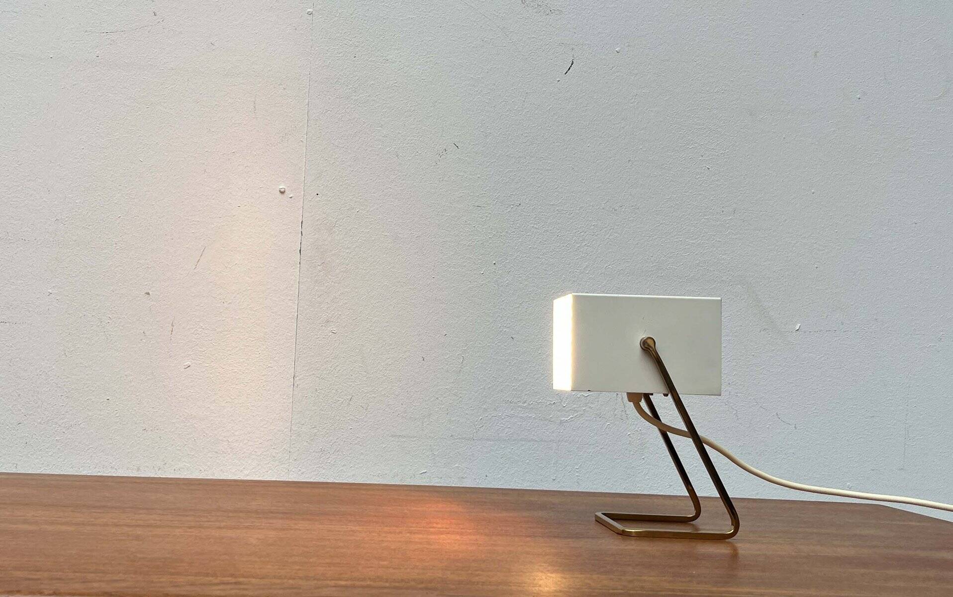 Modern mid-century German cube table lamp by Kaiser Leuchten, 1960s.